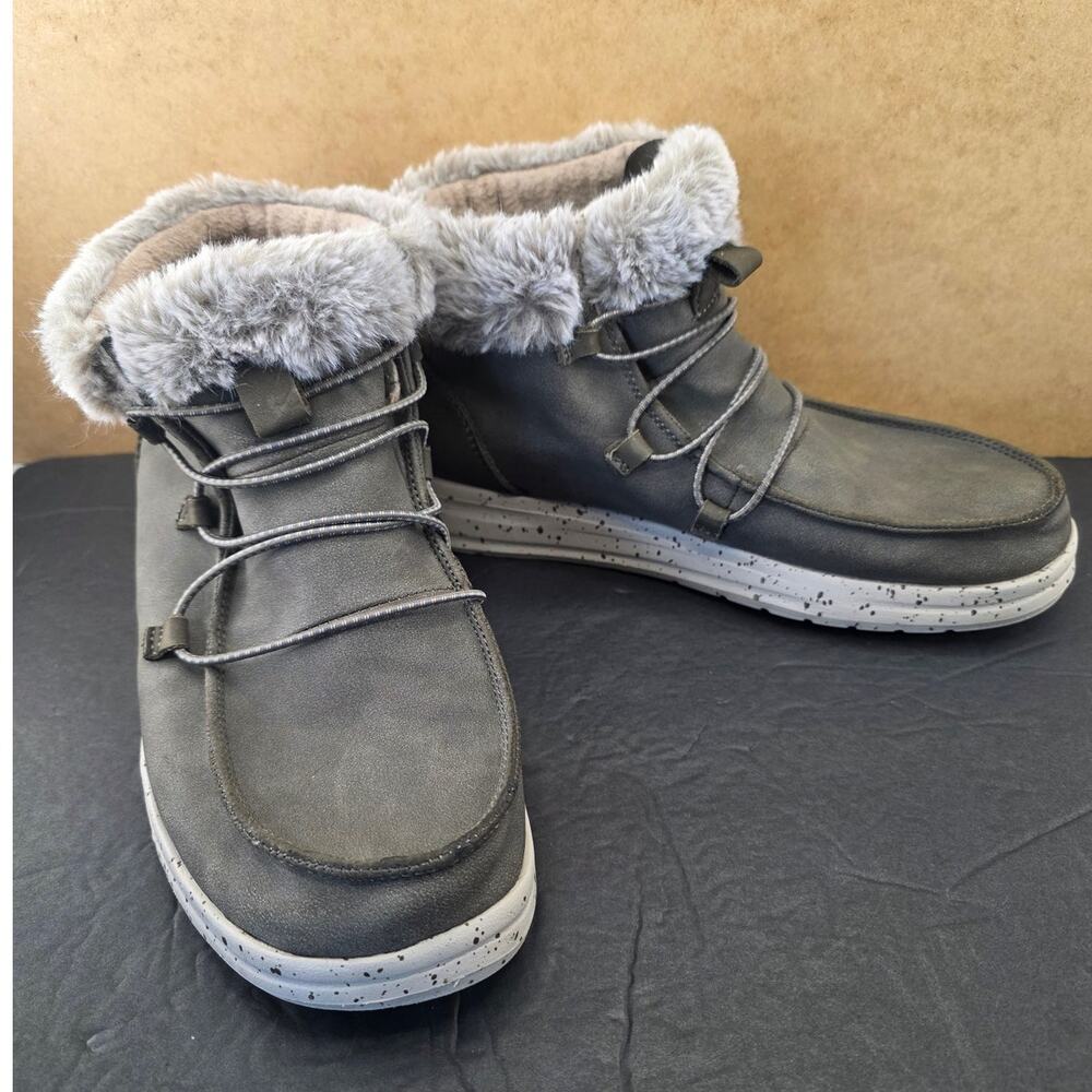 Hey Dude Women's Eloise Bruno slip-on ankle booties in gray Size 8
